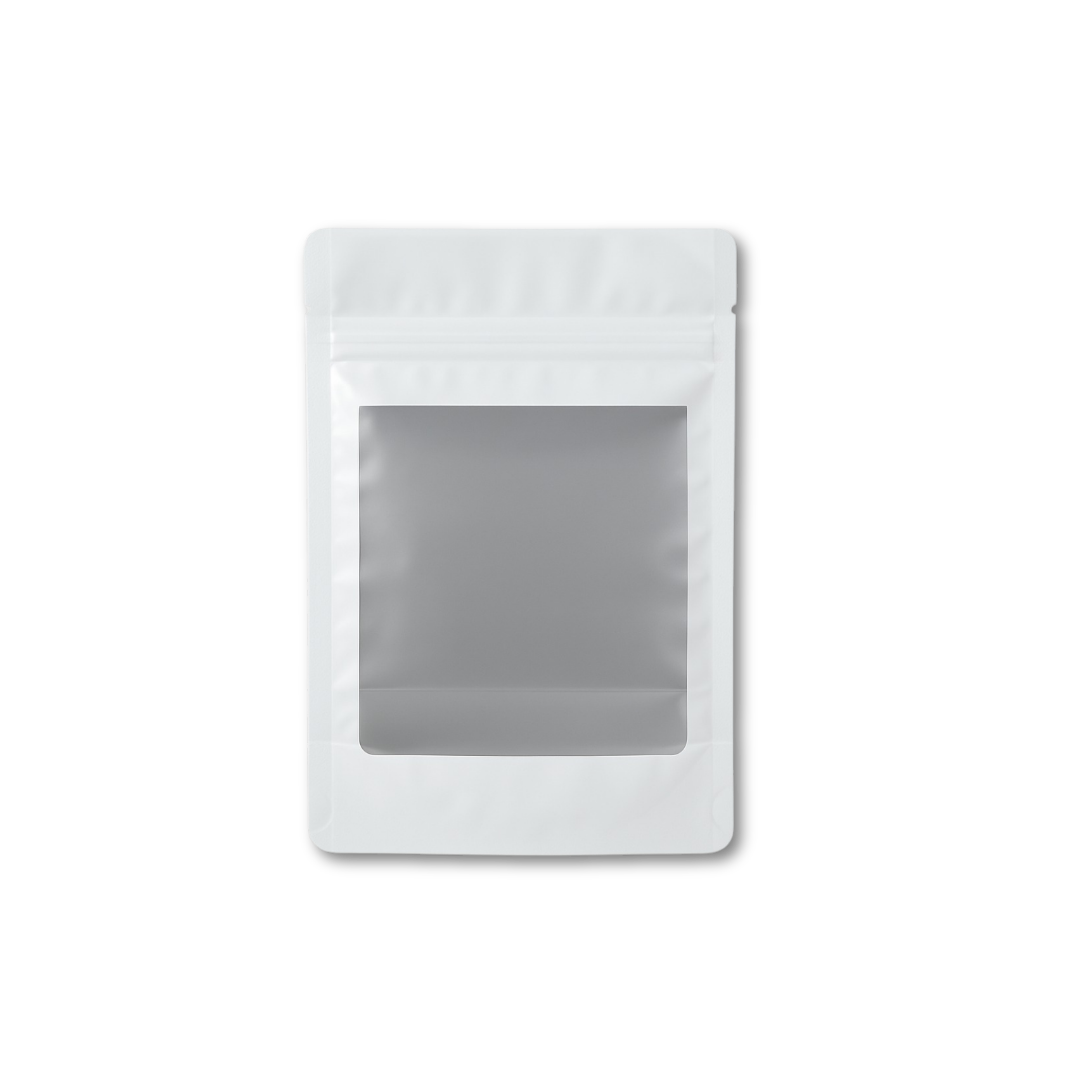 Druckverschlussbeutel mit Boden und Fenster | 100 Stück | weiß
