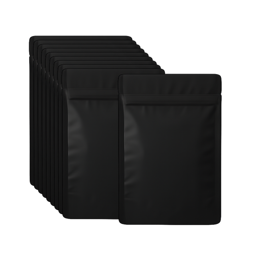 Druckverschlussbeutel mit Boden | 100 Stück | schwarz